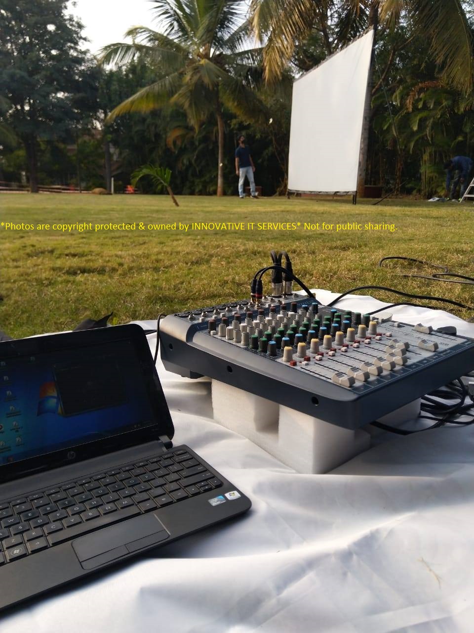 Outdoor Theatre / Movie Sports Screening — Audio & Sound rental in Bangalore